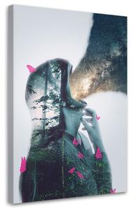 Obraz na plátne Motýľ Lesný človek Abstrakcia - Bryantama Art Rozmery: 40 x 60 cm