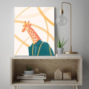 Obraz na plátne Žirafa hlava žltá abstrakcia zvierat - Bryantama Art Rozmery: 40 x 60 cm