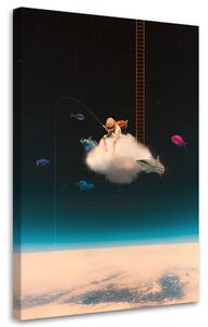 Obraz na plátne Cosmos Fish Cloud Angler Cosmos Earth - Bryantama Art Rozmery: 40 x 60 cm