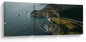 Obraz - Útes v oceáne (s hodinami) (90x30 cm)