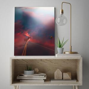 Obraz na plátne Požiarna ulica Deer Pink - Bryantama Art Rozmery: 40 x 60 cm