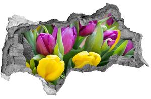 Samolepiaca nálepka na stenu Farebné tulipány