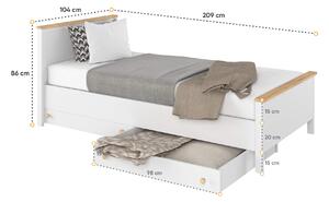Detská posteľ s matracom 90x200 STORY SO-08