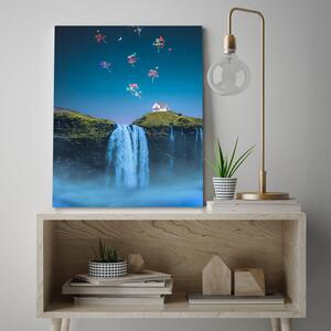 Obraz na plátne Vodopád Balóny Domov Krajina - Bryantama Art Rozmery: 40 x 60 cm