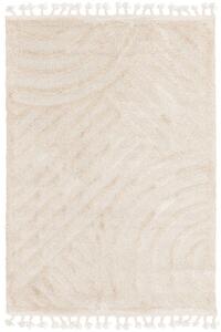 Koberec Berber 9754 so strapcami, ivory / krémový