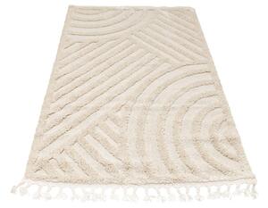 Koberec Berber 9754 so strapcami, ivory / krémový