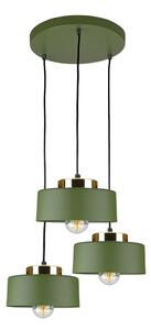 Závesný luster na lanku IGNIA 3xE27/60W/230V zelená/zlatá
