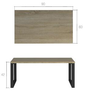 Konferenční stolek FRESCO, 60x90x42, beton