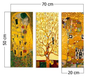 Hanah Home Súprava reprodukcie obrazov Gustav Klimt 20x50 cm 3 ks