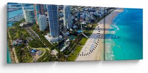Obraz - Miami, Florida (s hodinami) (90x30 cm)