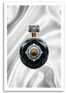 Obraz na plátne Sivý parfum na bielom pozadí - Rubiant Rozmery: 40 x 60 cm