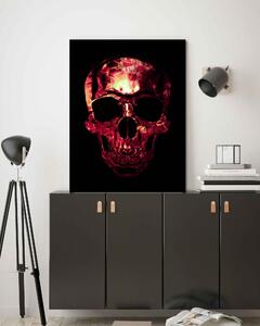Obraz na plátne Červená lebka a plameň - Nikita Abakumov Rozmery: 40 x 60 cm