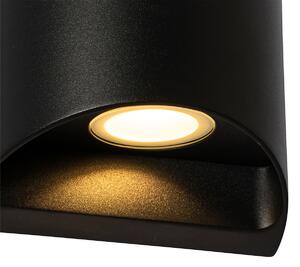Moderné vonkajšie nástenné svietidlo čierne vrátane LED 2 svietidiel IP54 - Mal