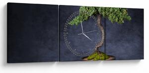Obraz - Bonsai (s hodinami) (90x30 cm)