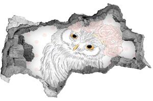 Diera 3D fototapeta na stenu Owl v veniec nd-b-104896782
