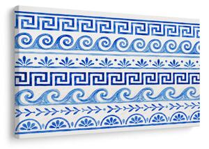 Obraz modrobiely grécky ornament