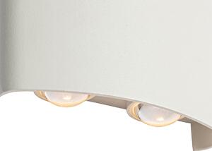Vonkajšie nástenné svietidlo biele vrátane LED 4 svietidiel IP54 - Silly