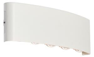 Vonkajšie nástenné svietidlo biele vrátane LED 10 svietidiel IP54 - Silly