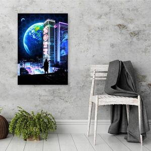 Obraz na plátne Mesto s výhľadom na planétu Zem - Gab Fernando Rozmery: 40 x 60 cm