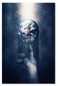 Obraz na plátne Planéta Zem na prste - Gab Fernando Rozmery: 40 x 60 cm