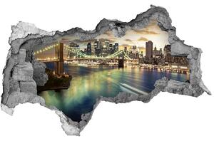 Fototapeta diera na stenu 3D Manhattan new york city