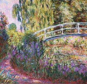 Monet, Claude - Umelecká tlač The Japanese Bridge, Pond with Water Lilies, 1900, (40 x 40 cm)