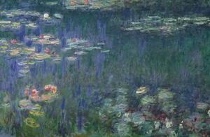 Monet, Claude - Umelecká tlač Waterlilies: Green Reflections, 1914-18, (40 x 26.7 cm)