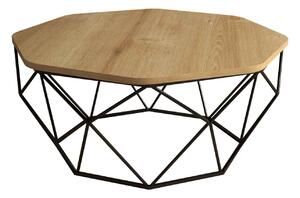 Dizajnový konferenčný stolík Gagenia 90 cm vzor dub