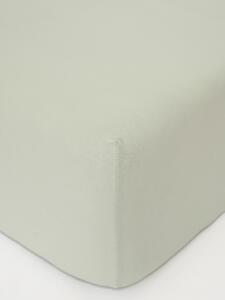 Jersey plachta do postieľky Classic 60 × 120 cm - sivozelená