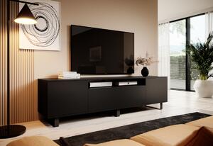 TV stolík LOGAN, 200x56x40, dub artisan/čierna