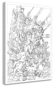 Obraz na plátne Náčrt superhrdinov - Saqman Rozmery: 40 x 60 cm