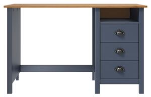 Písací stôl Hill, 3 zásuvky, sivý 120x50x74cm, borovicový masív