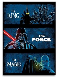 Obraz na plátne Koláž Star Wars, Pán prsteňov, Harry Potter - DDJVigo Rozmery: 40 x 60 cm