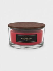 Sinsay - Vonná sviečka s dreveným knôtom Cranberry - burgundská červená