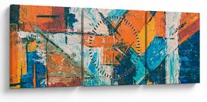 Obraz - Abstrakcia (s hodinami) (90x30 cm)