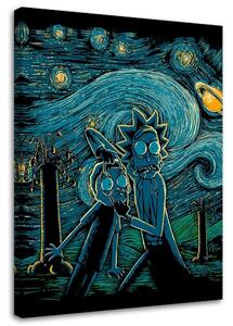 Obraz na plátne Rick a Morty, hviezdna noc - DDJVigo Rozmery: 40 x 60 cm