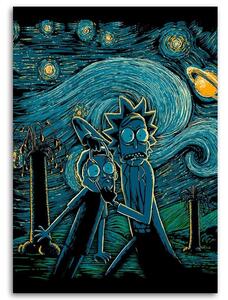 Obraz na plátne Rick a Morty, hviezdna noc - DDJVigo Rozmery: 40 x 60 cm