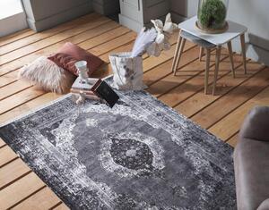 Luxusný vintage koberec sivej farby so strapcami Šírka: 160 cm | Dĺžka: 230 cm