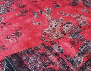 Štýlový vintage koberec červenej farby Šírka: 80 cm | Dĺžka: 150 cm
