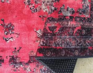 Štýlový vintage koberec červenej farby Šírka: 80 cm | Dĺžka: 150 cm