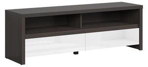 TV DIEL, farba wenge, biela s vysokým leskom, 143,5/48,5/40,5 cm Hom`in - Obývacie zostavy