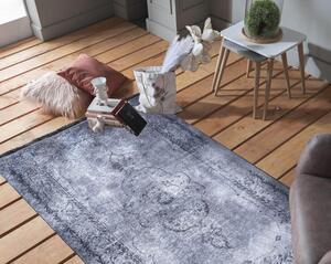 Krásny orientálny koberec vo vintage štýle Sivá Šírka: 80 cm | Dĺžka: 300 cm