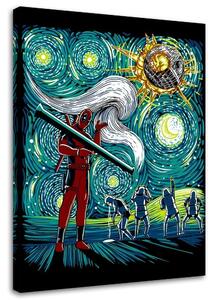Obraz na plátne Deadpool, hviezdna noc - DDJVigo Rozmery: 40 x 60 cm