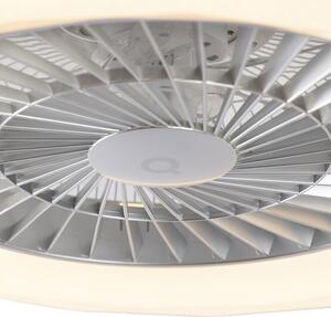 Stropný ventilátor strieborný vrátane LED s hviezdicovým efektom stmievateľný - Clima