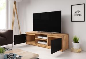TV stolík BASTE, 120x35,5x38, čierny grafit + LED