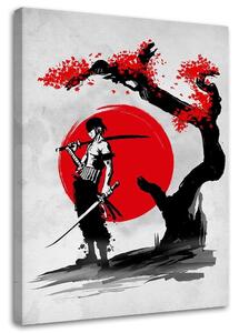 Obraz na plátne Samuraj pod čerešňou - DDJVigo Rozmery: 40 x 60 cm