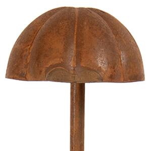 Rustikálny hrdzavý zápich huba - Ø 8*31 cm - Clayre & Eef