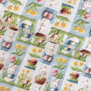 Metráž Bavlna digital - Zajace Patchwork