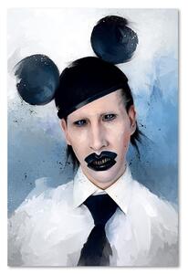 Obraz na plátne Marilyn Manson v klobúku s ušami - Dmitry Belov Rozmery: 40 x 60 cm