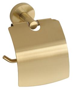 SAPHO X-ROUND GOLD držiak toaletného papiera s krytom, zlato mat XR732GB